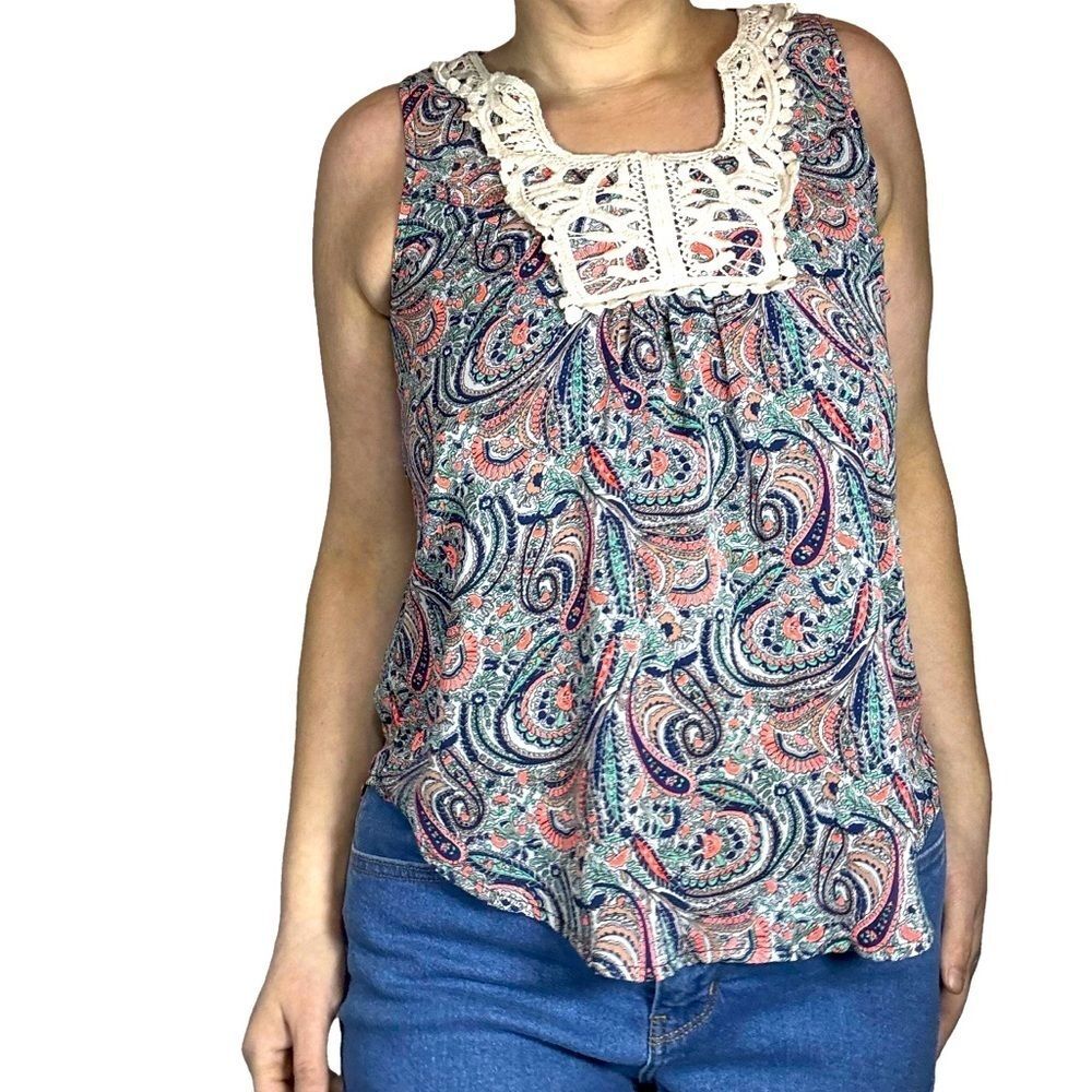 Collective Concepts - Lace and Paisley top